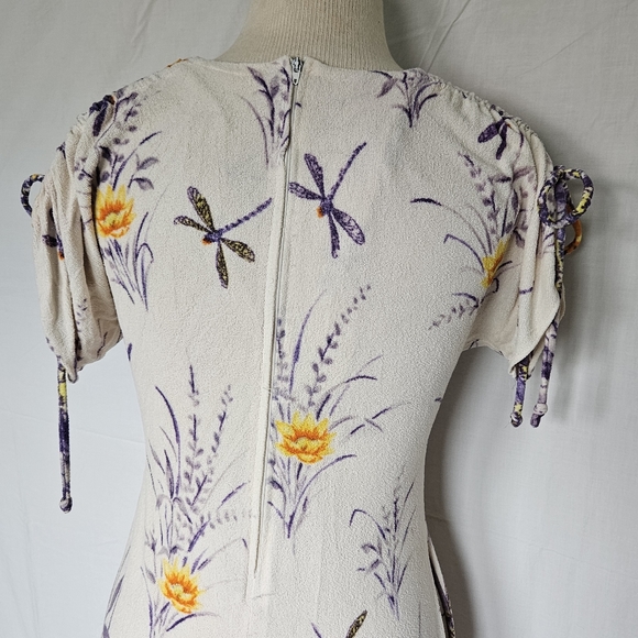1970s Butterfields Dragonfly Dress - Picture 9 of 16